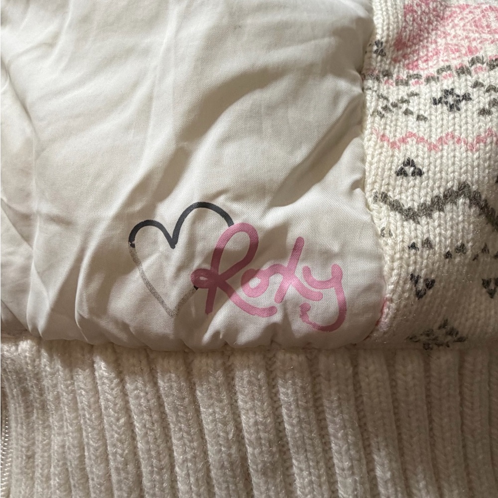 Girls Roxy Off-White Quilted Vest - Picture 7 of 10